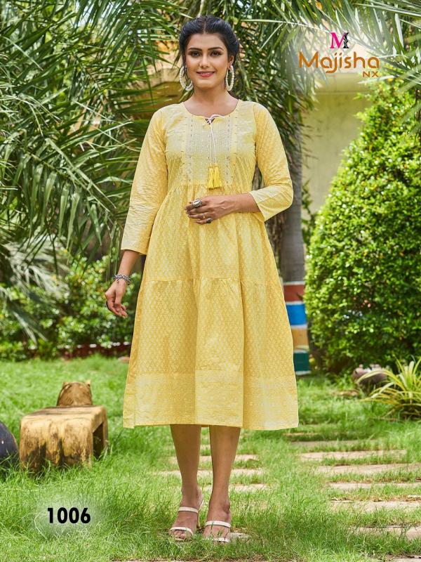 Majisha Nx Nykaa 1 Cotton Wear Anarkali Short Kurti Collection